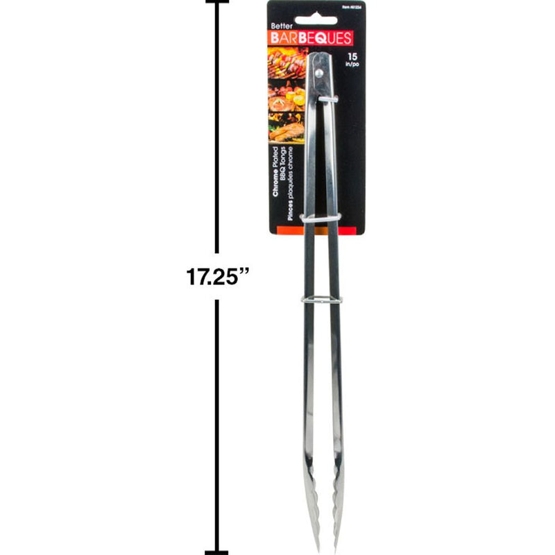 Pinza BBQ Cromada de 15 "