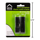 Sujetadores de cierre magico velcro, 3/4 "x 8", Negro