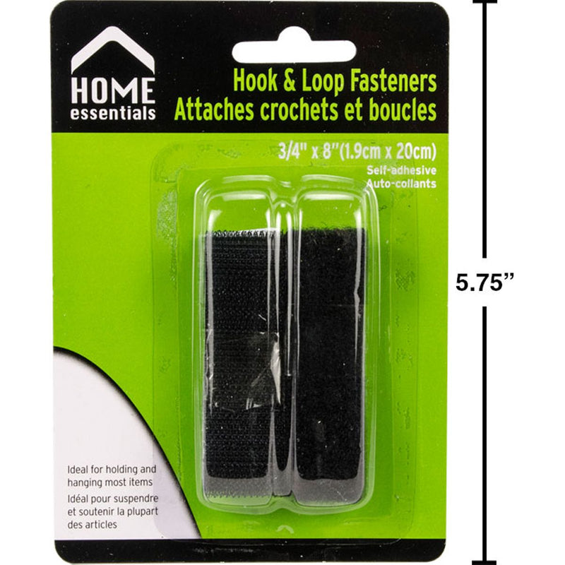 Sujetadores de cierre magico velcro, 3/4 "x 8", Negro