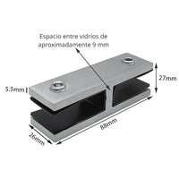 Clips de vidrio para barandas