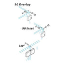 Bisagras Para Pegar Con Fotocurado UV Rectangular (Par) (C-UV-BC3010-33).