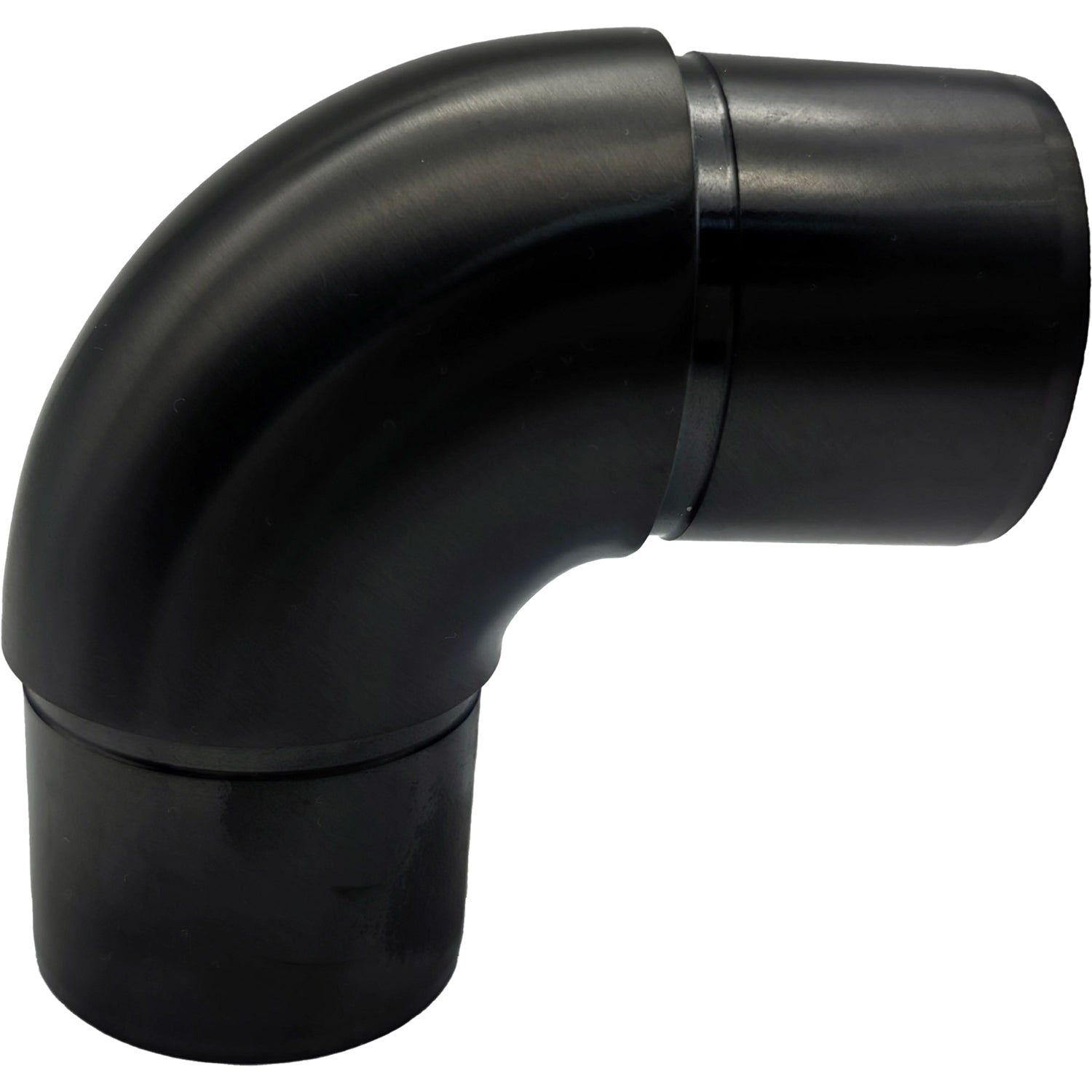 CODO Redondo 90°, Largo, para 42,4x1,5 mm,  Inoxidable negro satinado 304SS-PVD
