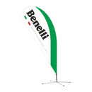 Bandera Publicitaria de Benelli Blanca Doble lado