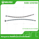 Tubo De Abasto Para Mezclador Monomando 50Cm. Juego de 02 Mangueras Flexibles Acero Inoxidable Trenzado Con Conectores F1/2'' x M10x1''