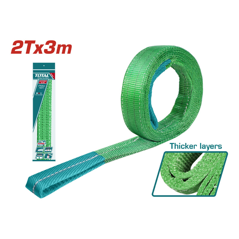 Eslinga 2 toneladas 3 mts ancho 30mm color verde correas de amarre