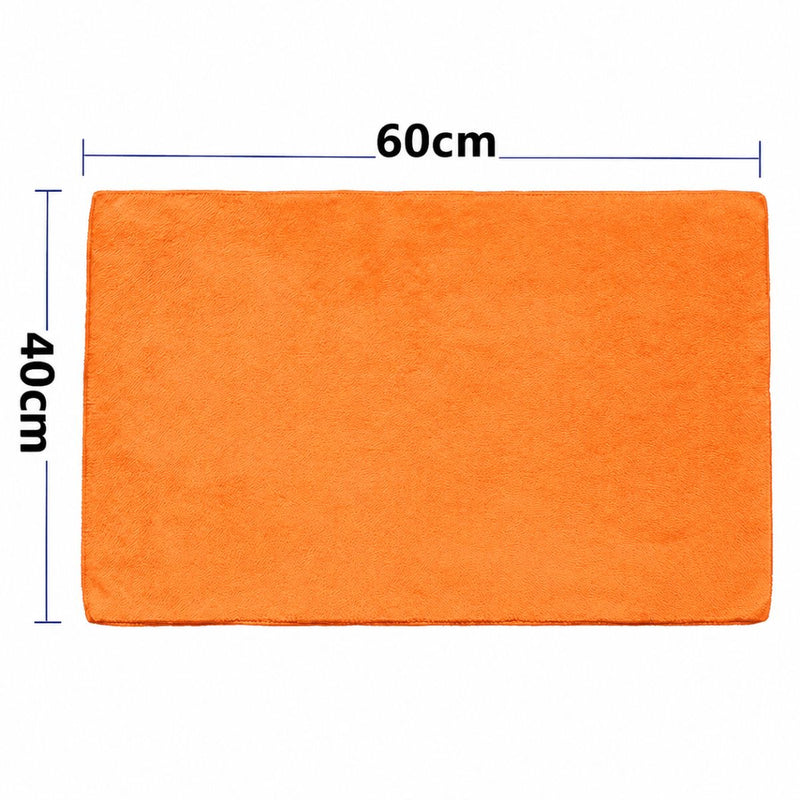Paño de Microfibra Color Naranja 40 x 60cm. Trapo De Limpieza Absorbente. (340gsm)