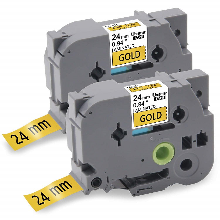 Cinta Brother de 24 mm Negro sobre Oro 1 pieza