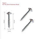 Tornillo Para Madera Espesores 18-22Mm Especial Para Perforaciones De Conexion - 100 Unidades