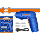 Destornillador inalámbrico de iones de litio 1/4" de Litio 4V. Velocidad sin carga: 180 rpm.