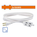 Extensión Eléctrica Polarizada 125V-60Hz 2x16AW Long 10m Corriente: 13A Cable Americano.