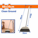 Escoba 88x35cm Tubo de Acero Inoxidable con mango de plástico. Ideal para limpieza de pisos.