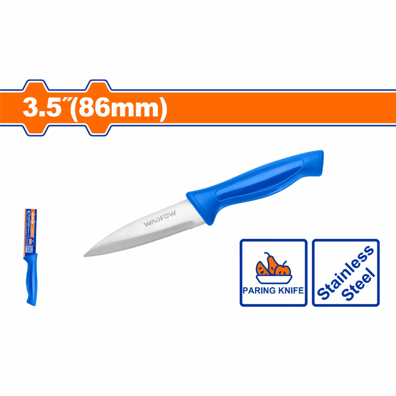 Cuchillo de Cocina para pelar 3.5'' Acero Inoxidable Ideal para frutas y vegetales pequeños.