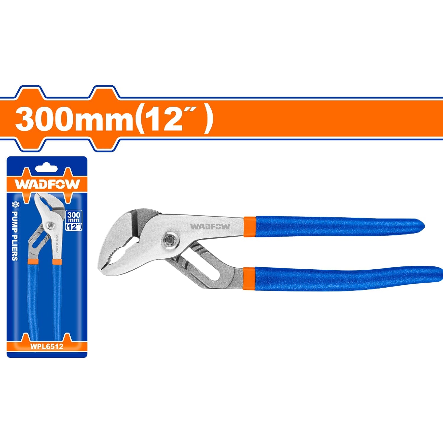 Alicate Pico de Loro 300mm(12"). Pulido y antióxido. Mango de plástico.