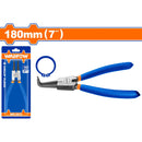 Alicate punta doblada 180mm(7") Incluye anillo de retención externo 1.8mm. Acero al carbono