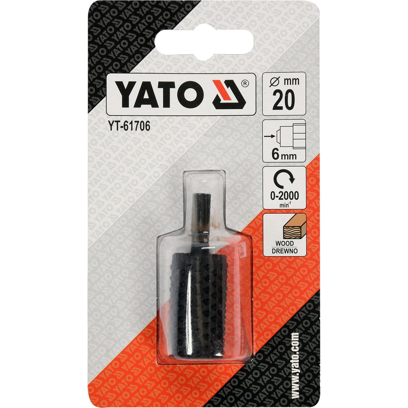 Fresa Lima Rotativa 20mm para madera Vástago 6mm. Para Motortool, Dremel