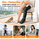 Masajeador para Piernas con Compresión de Aire y Calor. Máquina de Masajes Cubre Pies, Pantorrillas, Rodillas y Muslos con 2 Niveles de Calor. (1 Pieza)