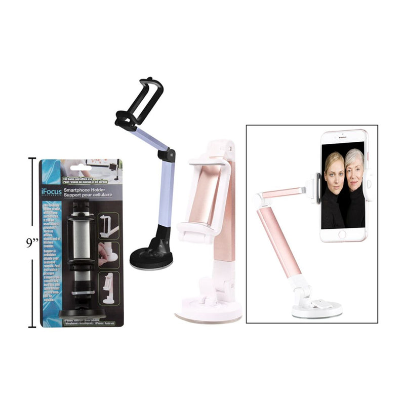 iFocus Soporte para teléfono inteligente con ventosa  (1pza) (Viene en colores variados al azar)