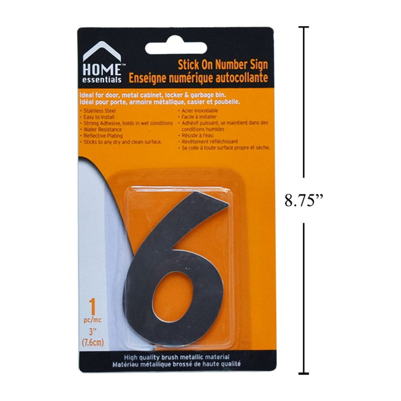 Letrero Señal numérica adhesiva de 3"