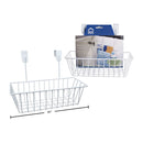 Cesta de almacenamiento organizador para puerta de gabinetes de cocina, blanca