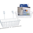 Cesta de almacenamiento organizador para puerta de gabinetes de cocina, blanca