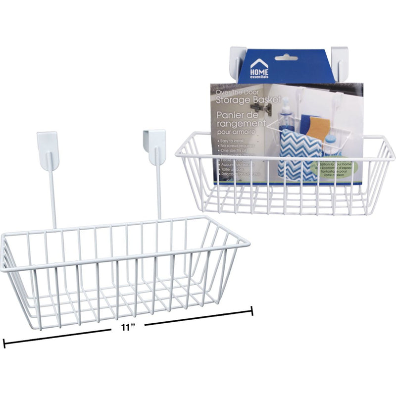 Cesta de almacenamiento organizador para puerta de gabinetes de cocina, blanca