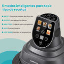 Freidora de Aire de Vidrio 1500W 110V con Doble Recipiente 4L + 1.5L Y 2 Tapas.  Airfrier Transparente en Borosilicato Para Asar, Hornear Y Freír Sin Aceite