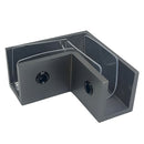 Clip de vidrio para esquinas 90grados 10  mm Inoxidable negro satinado 304SS PVD