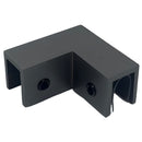 Clip de vidrio para esquinas 90grados 10  mm Inoxidable negro satinado 304SS PVD