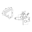 CONECTOR SUPERIOR EN "L" CHICO. SATINADO