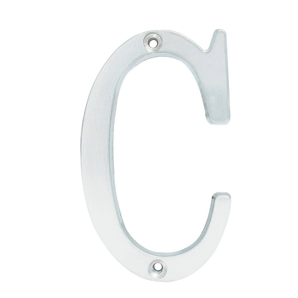 Letra C Slim 4" Cromo Satinado Lock