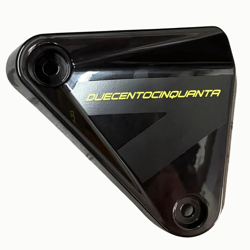 Panel decorativo derecho negro del radiador con calcomanias para moto gris (LEONCINO250)