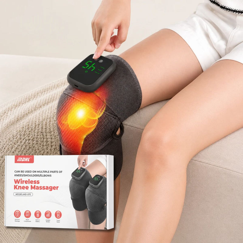 Masajeador Articular de Grafeno con Calor Profundo e Infrarrojo de 1200mAh para Rodillas, Hombros y Codos con Vibración y 3 Intensidades. (1Pieza)