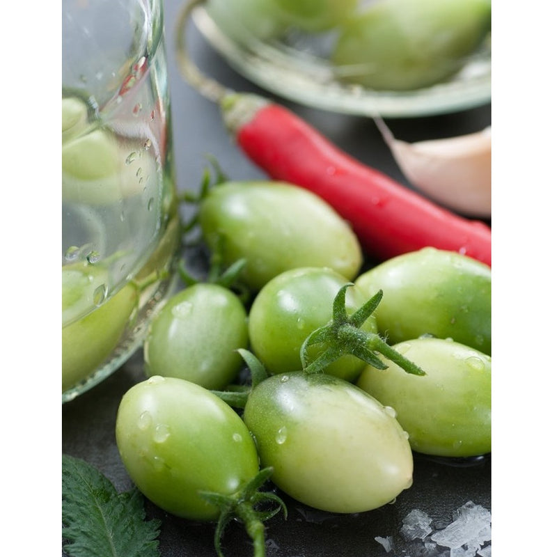 Semillas de tomate uva verde (100% Heirloom/No Híbrido/No GMO). 15 semillas aproximadamente