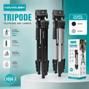 Trípode Para Celular y Cámara 1.2m Ajustable. Soporte Profesional de Aluminio con Cabezal Giratorio. Ideal para Fotografía, Video y Streaming. Colores Surtidos.