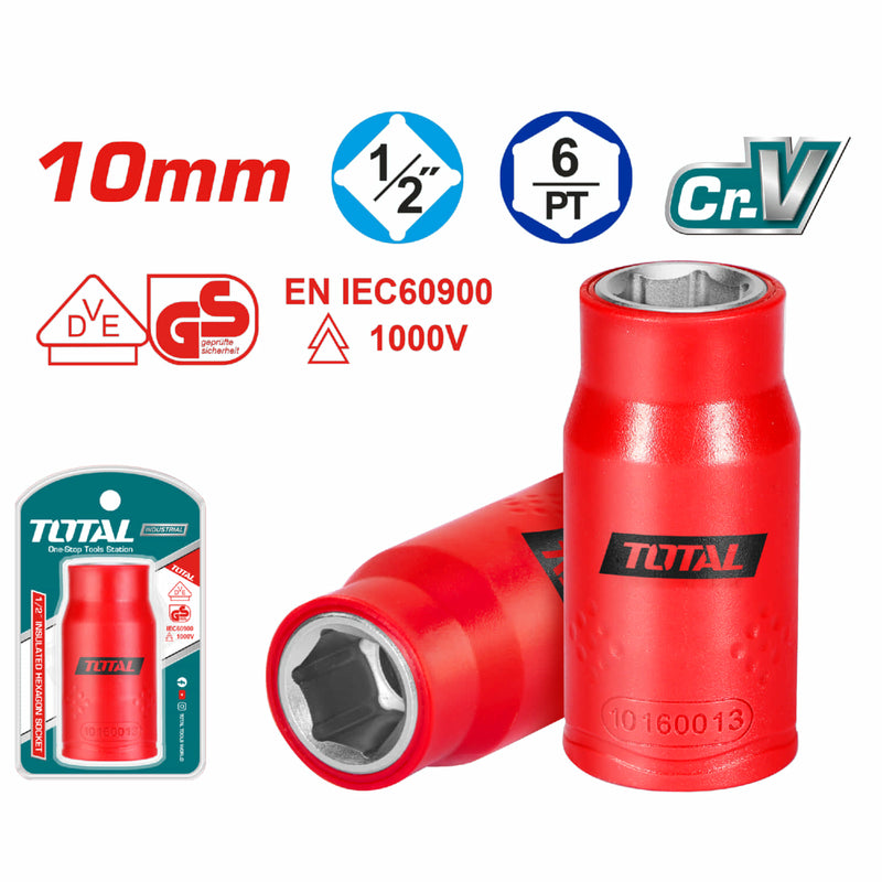 Dado 10mm hexagonal aislado 1/2"