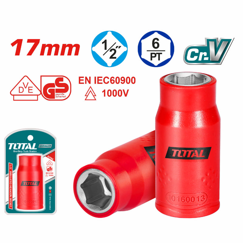 Dado 17mm hexagonal aislado 1/2"