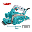 Cepillo Eléctrico de madera 750W 17000rpm 3-1/4" x 3/32" 110-120V ~ 50/60Hz