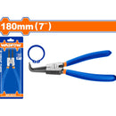 Alicate punta doblada 180mm(7") Incluye anillo de retención externo 1.8mm. Acero al carbono