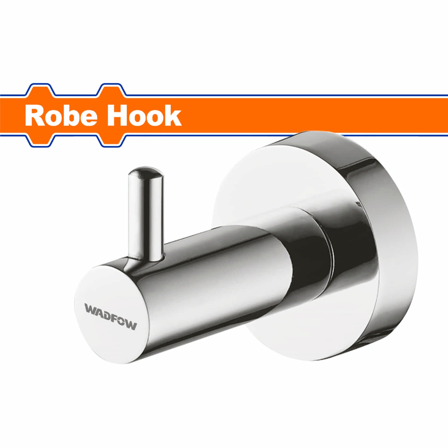 Gancho para colgar toalla o bata de baño en pared. Acabado Zinc. Incluye 2 tornillos Set