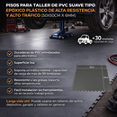 Pisos para taller de PVC suave tipo epóxico plástico de alta resistencia y alto tráfico (50x50cm x 6mm) (se vende por baldosa)