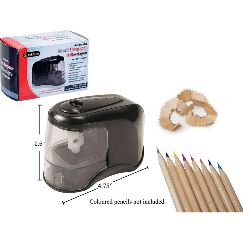 Desk Tech, sacapuntas automático, funciona con pilas