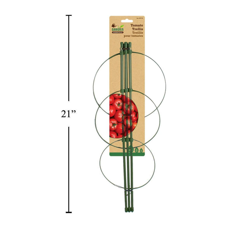 Soporte de trepadera para tomate y plantas tepadoras con 3 anillos
