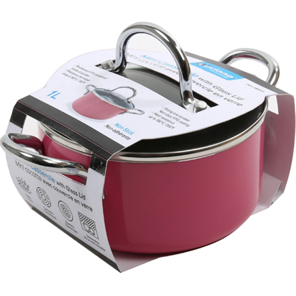 Mini olla cazuela Luciano con tapa, 14x8 cm de diámetro