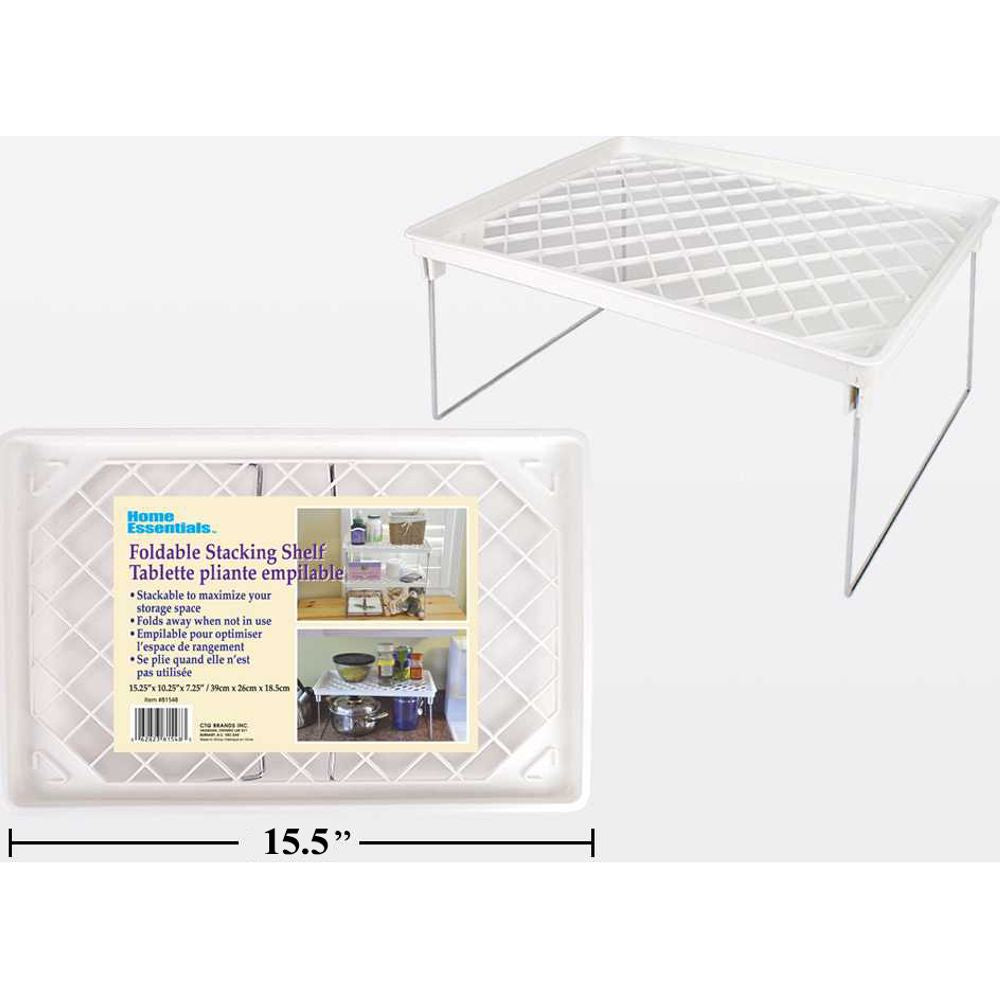 Repisa organizador apilable plegable, 15.5x10.25x7.25 "
