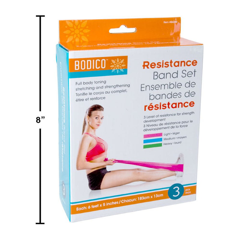 Bodico Fit, bandas de resistencia de 3 piezas, caja de col