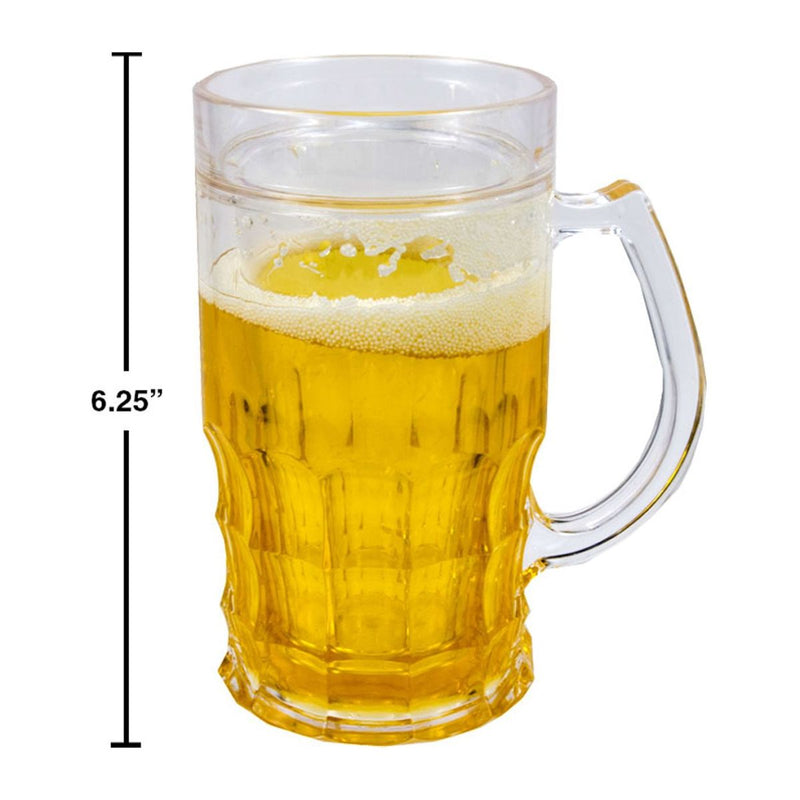 Jarra de cerveza helada de doble pared Luciano de 450 ml con asa