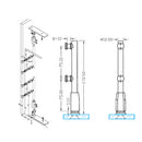 Mini pivote Vidrio-Vidrio para vitrinas 8-10mm. (par).