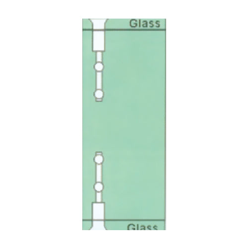 Mini pivote Vidrio-Vidrio para vitrinas 8-10mm. (par).