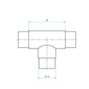 Conector "T" Para Tubo De 42.4Mm.