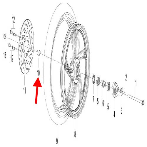 Buje De Rueda Delantera (K-BLADE125)